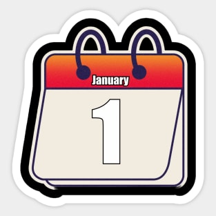 January 1 Birthday Gift Sticker